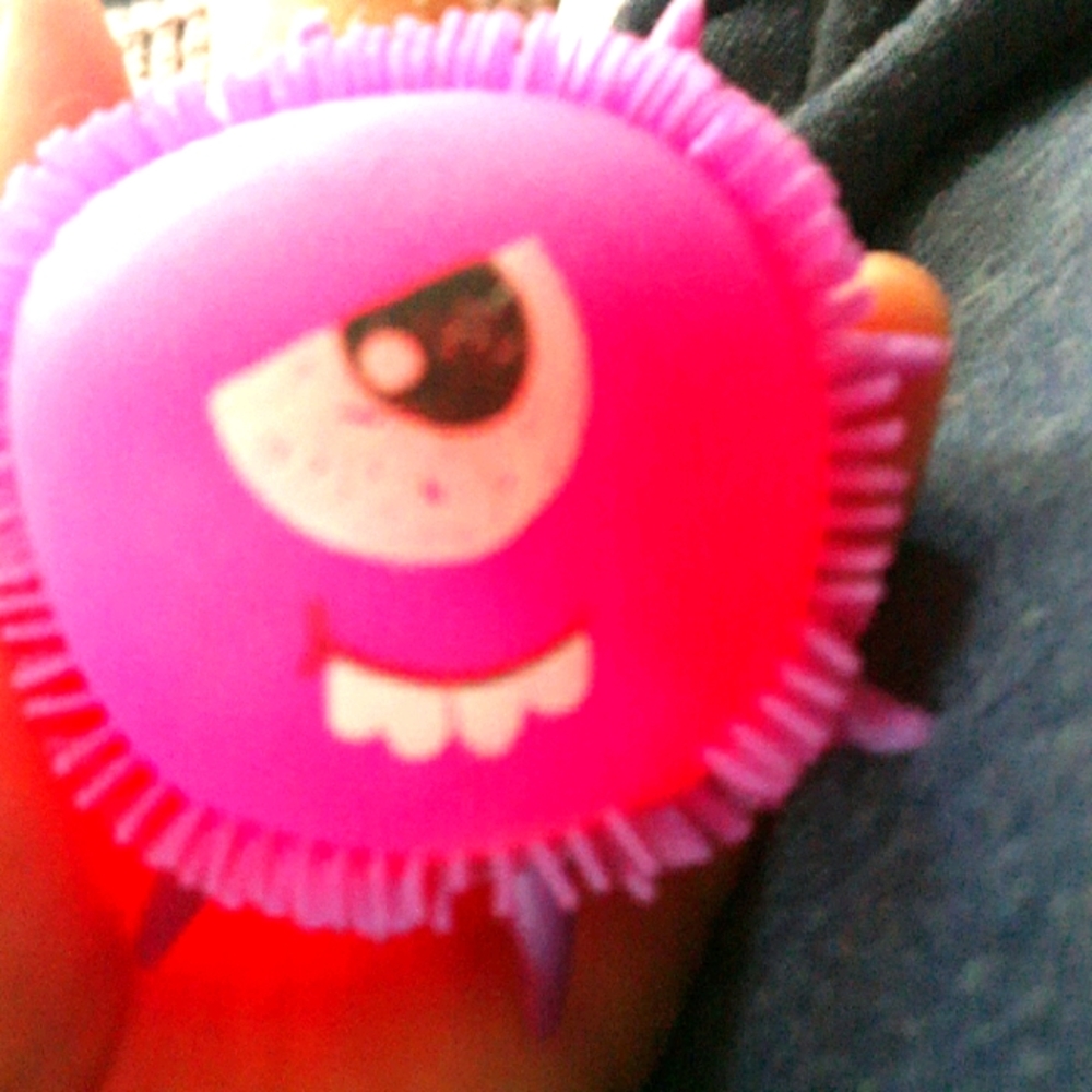 Lite up spiky ball monster